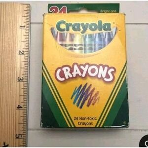 Vtg Crayola Crayons 24 Ct.‎ Retired Color 2002 Includes Discontinued DANDELION